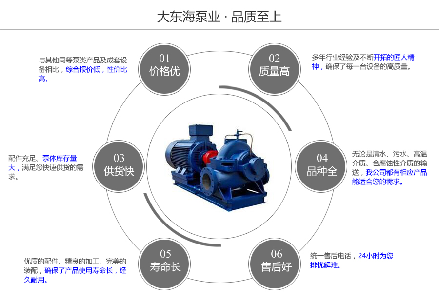 大東海泵業(yè)S型大流量中開泵質(zhì)量保證圖